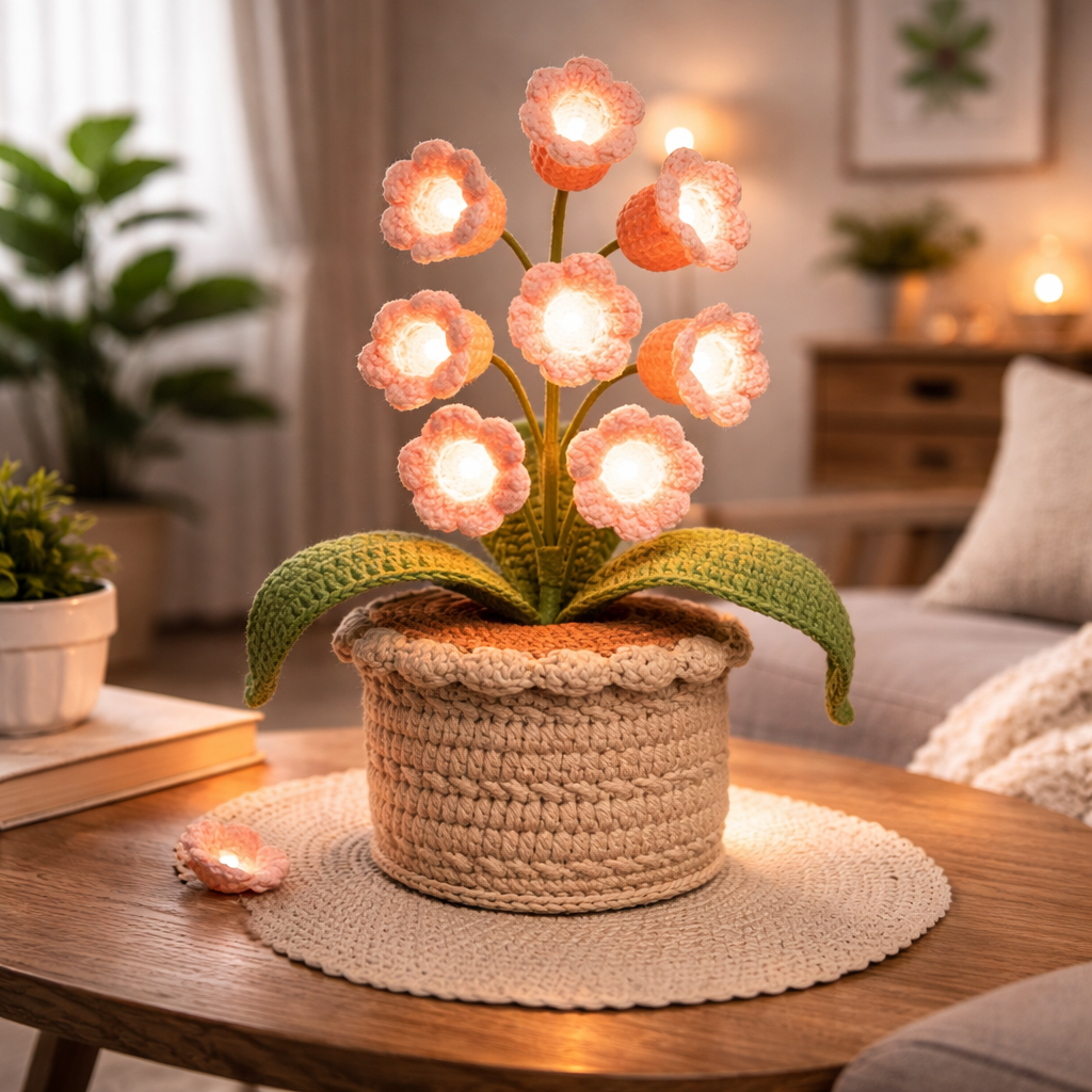 HandMade - Lily Lamp Crochet Flower