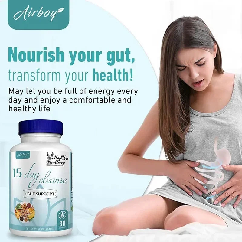 Gut and Colon Cleanse & Detox for Weight Loss-15 Day Quick Cleanser