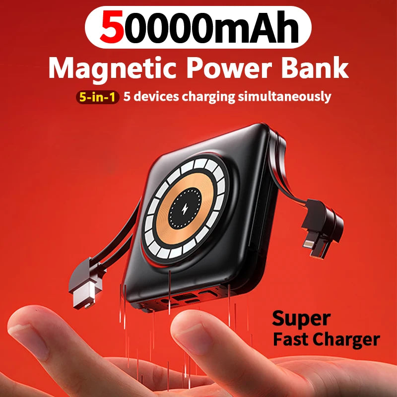 50000mAh mini Macsafe Magnetic Wireless Power Bank
