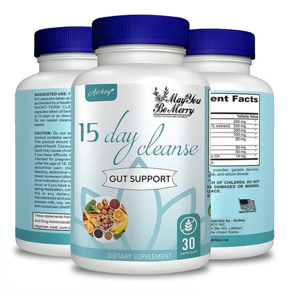 Gut and Colon Cleanse & Detox for Weight Loss-15 Day Quick Cleanser