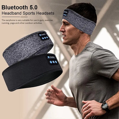 Bluetooth Earphones Sports Sleeping Headband - Elastic Wireless Headphones