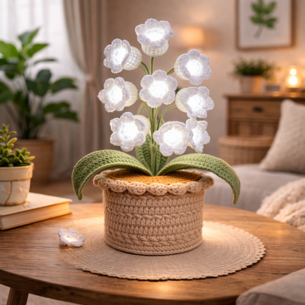 HandMade - Lily Lamp Crochet Flower