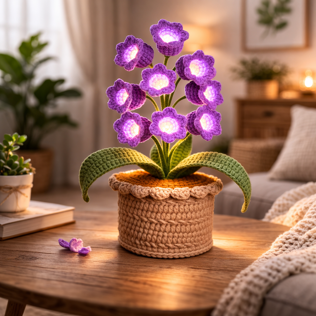 HandMade - Lily Lamp Crochet Flower