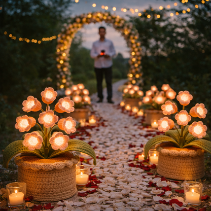 HandMade - Lily Lamp Crochet Flower